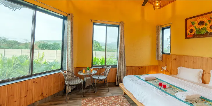 Spacious and elegant resort room at Varuwoods